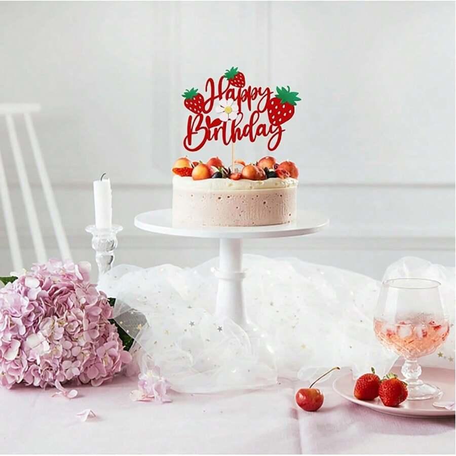 topper na tort napis happy birthday