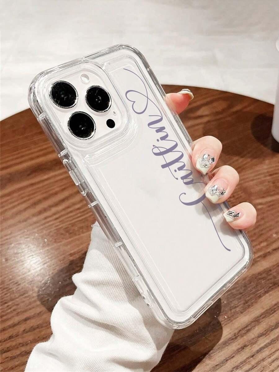 przezroczyste etui napis "bajsamsa" NA IPHONE 12