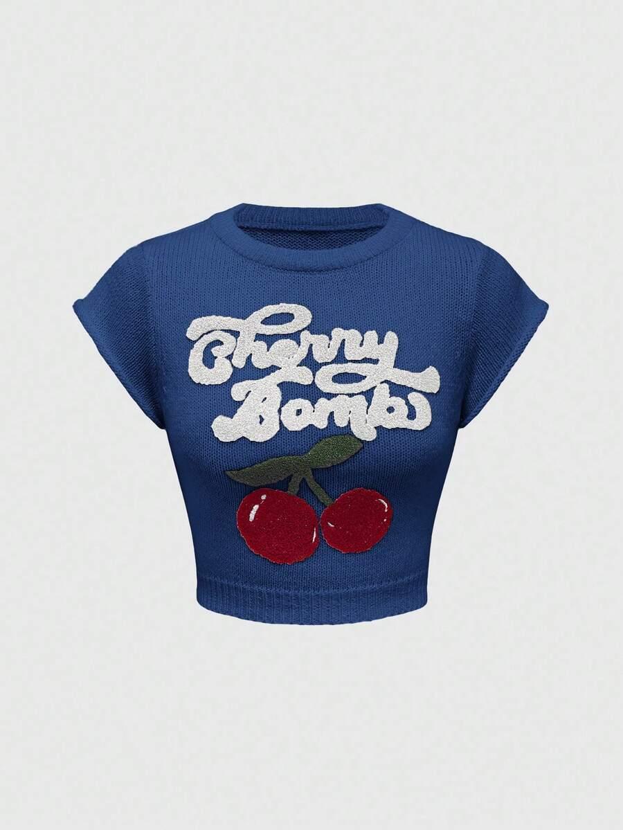 granatowy top haft 