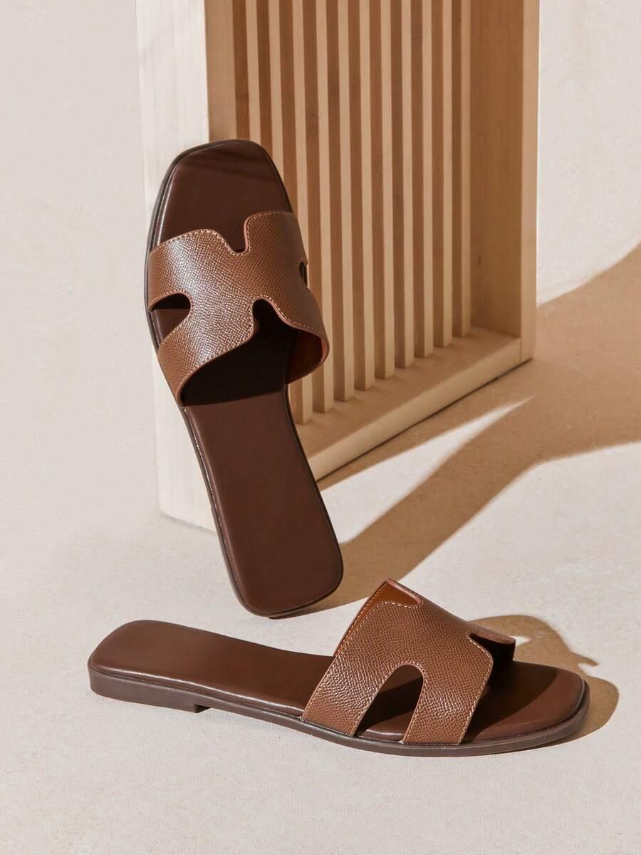 BRĄZOWE KLAPKI CASUAL