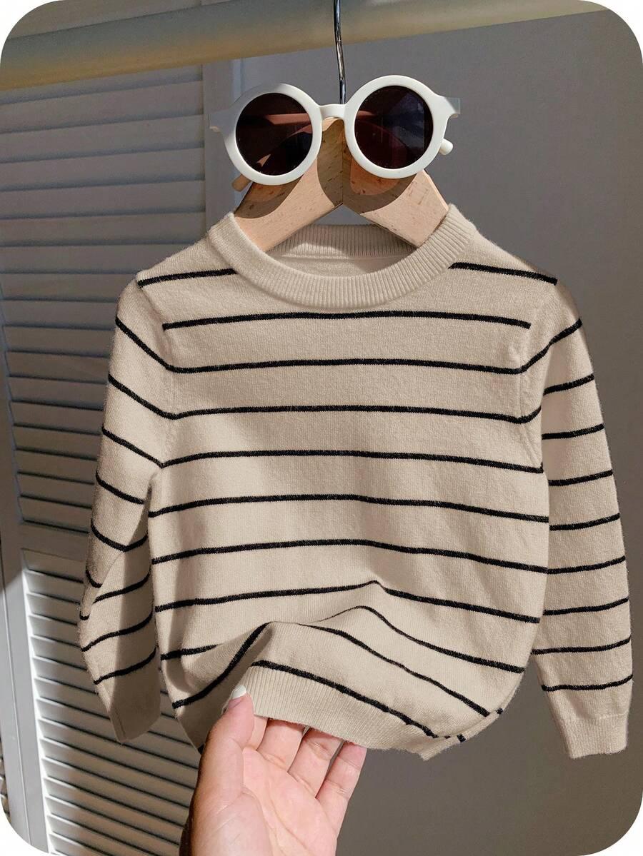 sweter w paski długi rękaw