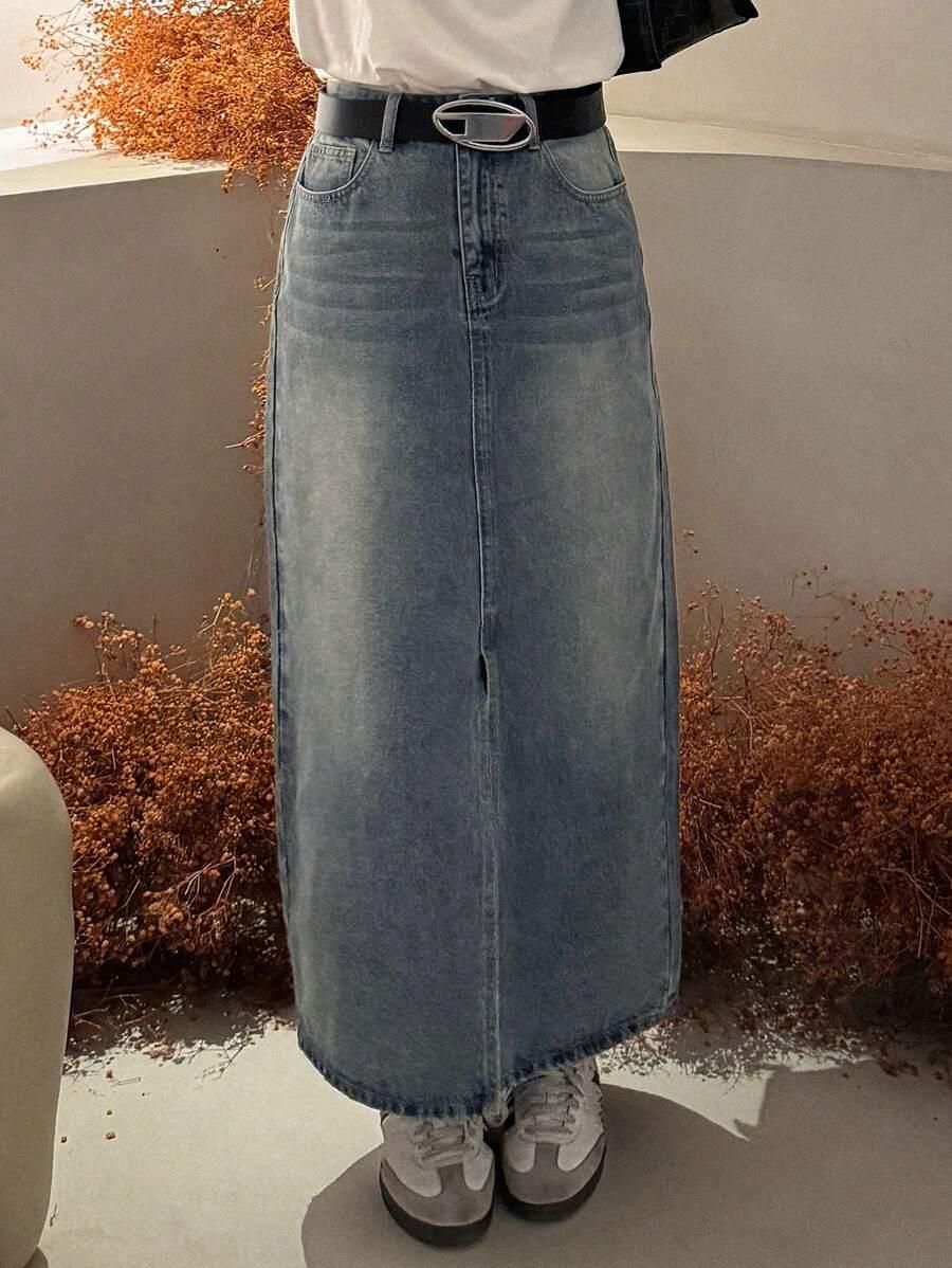 NIEBIESKA SPÓDNICA JEANS