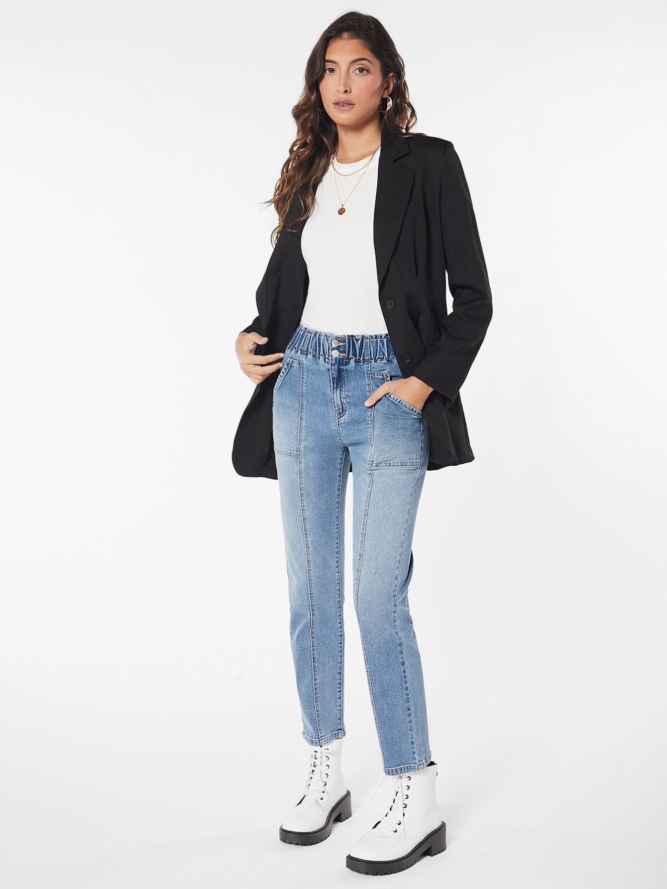 NIEBIESKIE SPODNIE JEANS