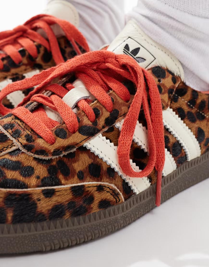 SAMBA BUTY SPORTOWE ANIMAL PRINT SKÓRA NATURALNA  JI2734