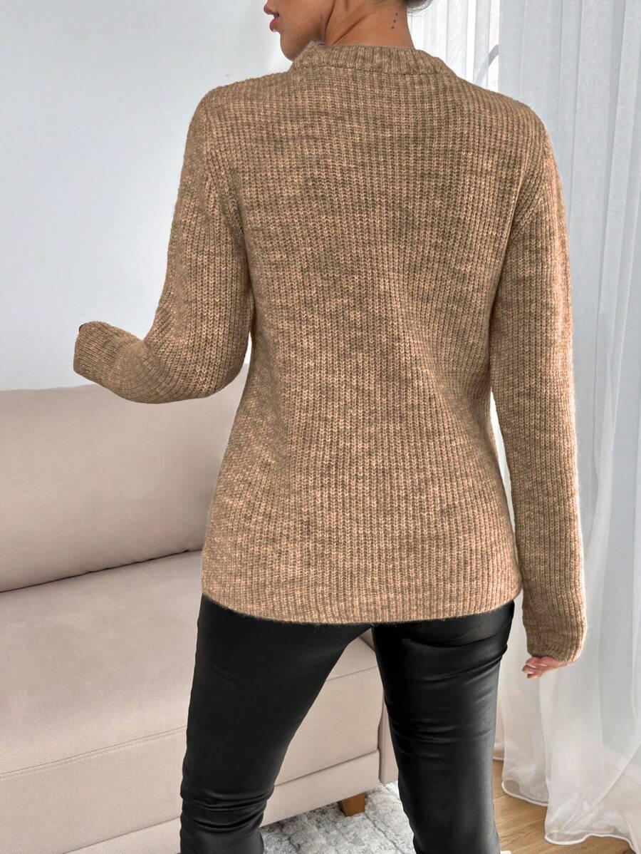 BEŻOWY SWETER WIĄZANIE