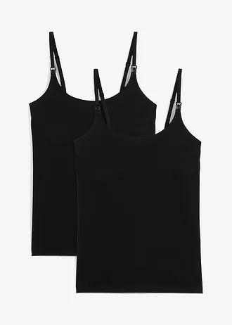 CZARNA BLUZKA RAMIĄCZKA 2-PACK