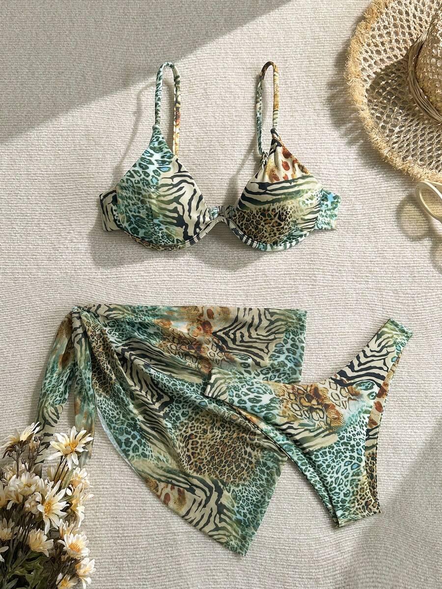 góra od bikini pareo komplet