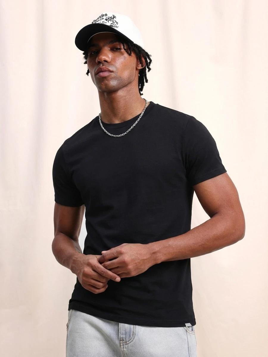 CZARNY T-SHIRT BASIC 