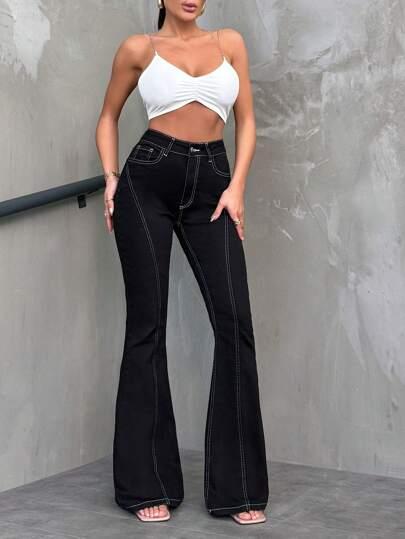 czarne spodnie jeans