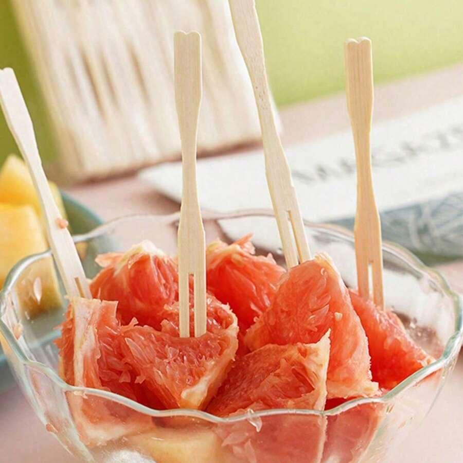 bambusowe widelczyki do owoców 50szt. 