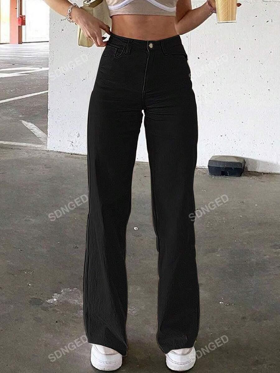 PROSTE SPODNIE JEANS WYSOKI STAN