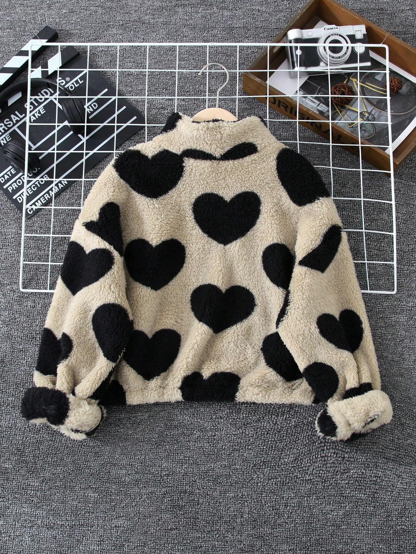 BLUZA Z ZAMKIEM W SERCA