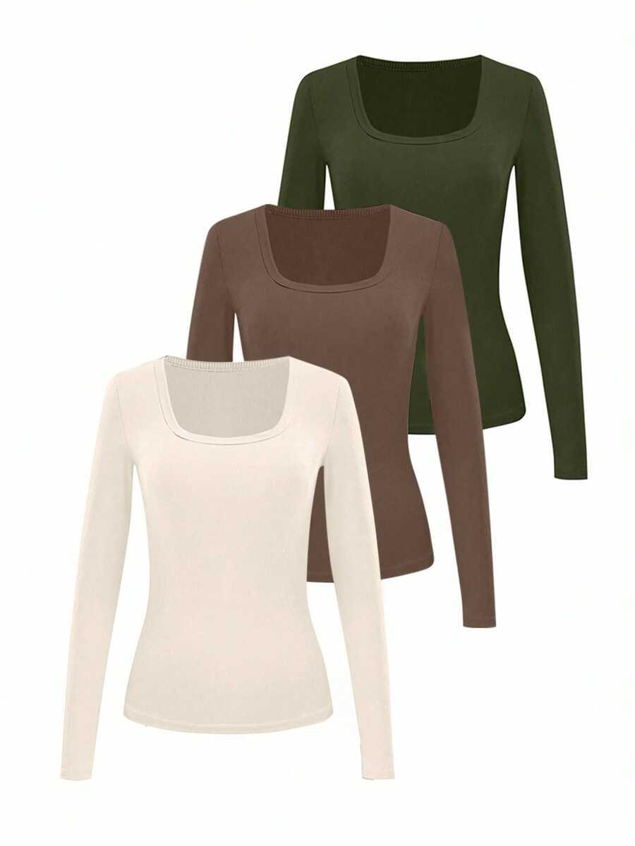 bluzki z długim rękawem 3-pack 