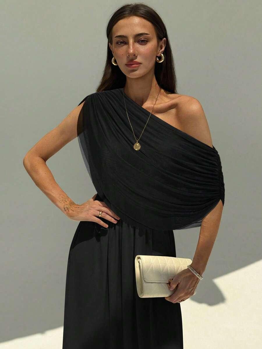CZARNA MAXI SUKIENKA