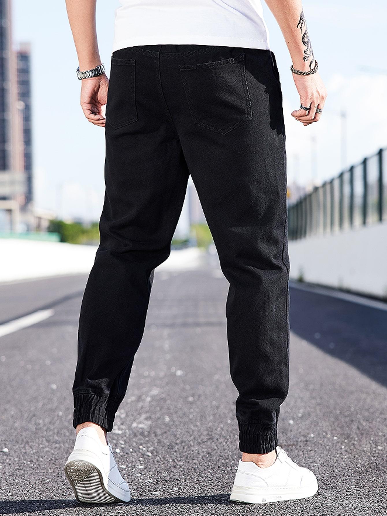 CZARNE SPODNIE JEANS
