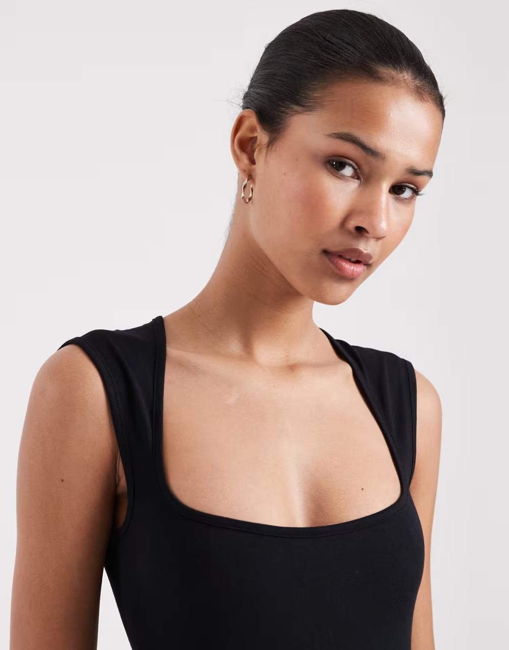 CZARNY TOP CASUAL