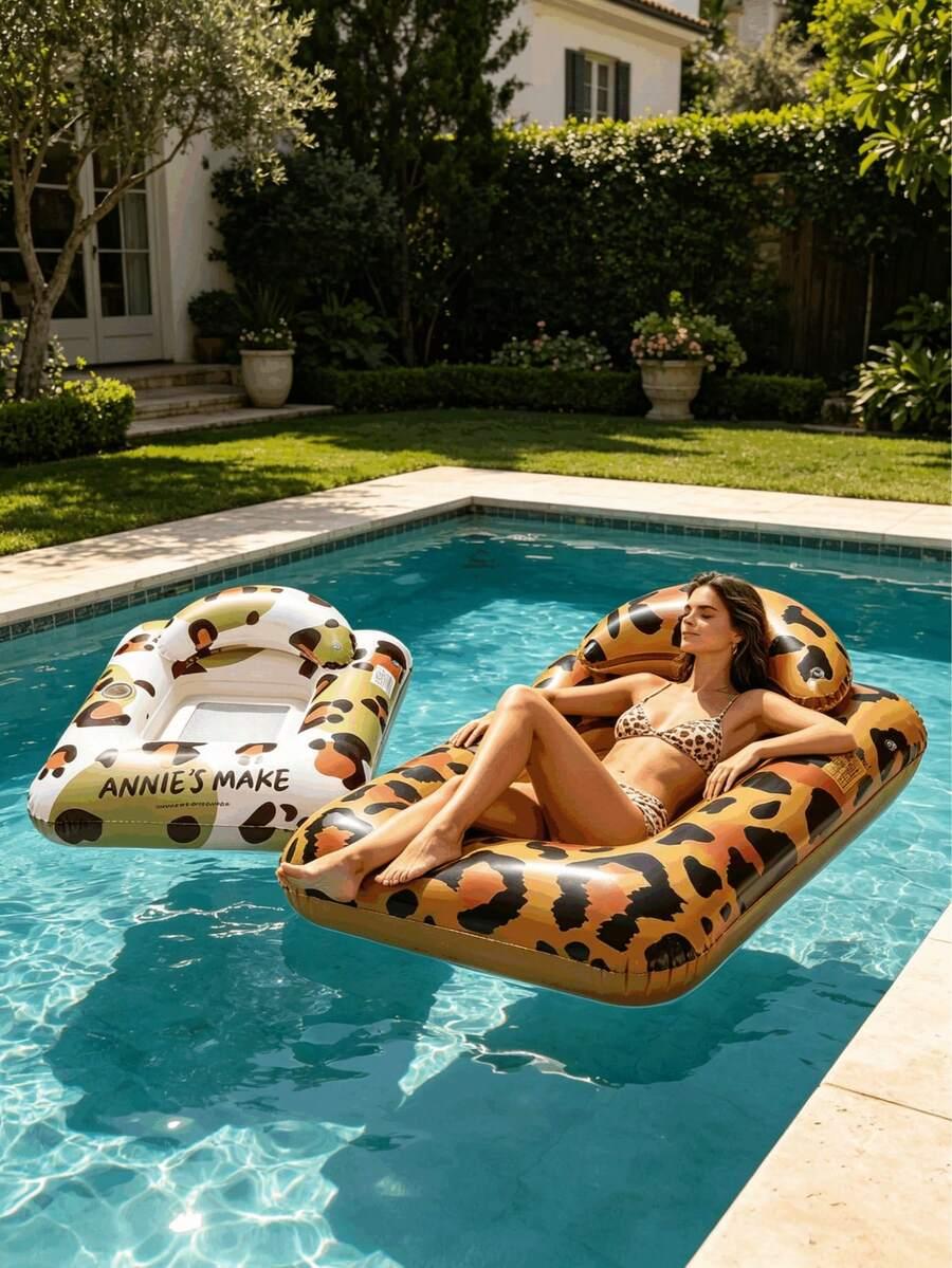 dmuchany materac animal print