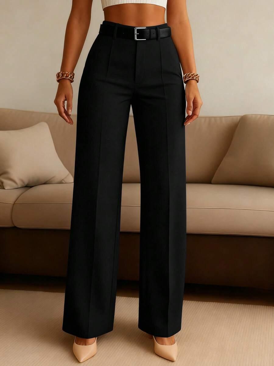 CZARNE ELEGANCKIE SPODNIE 