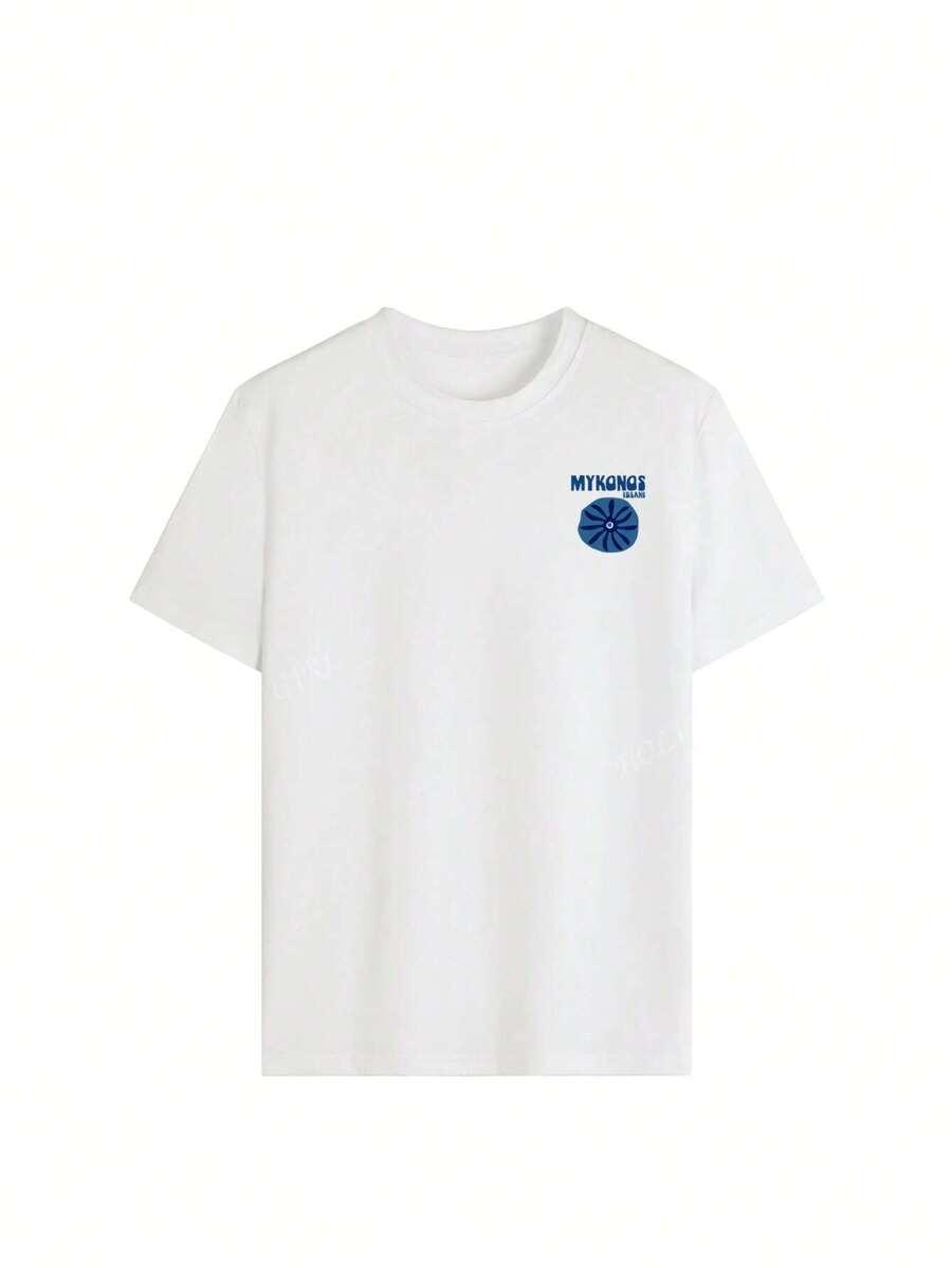 BIAŁY T-SHIRT PRINT 
