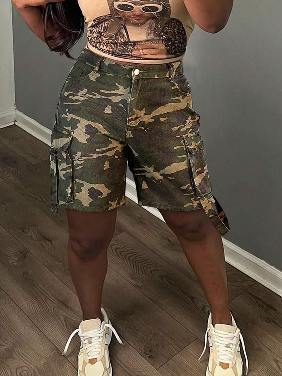 spodenki jeans print 