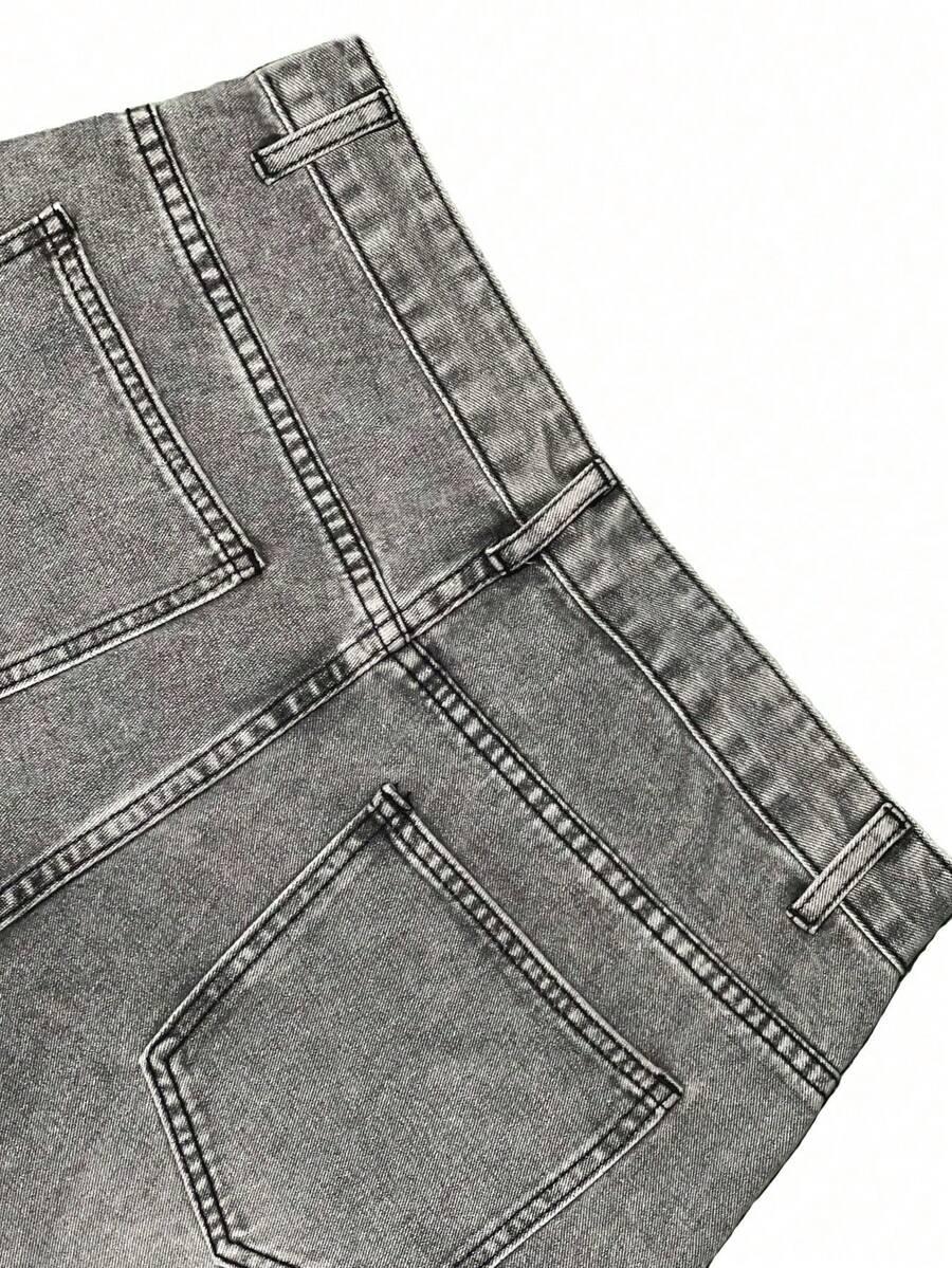 SZARE SPODNIE JEANS
