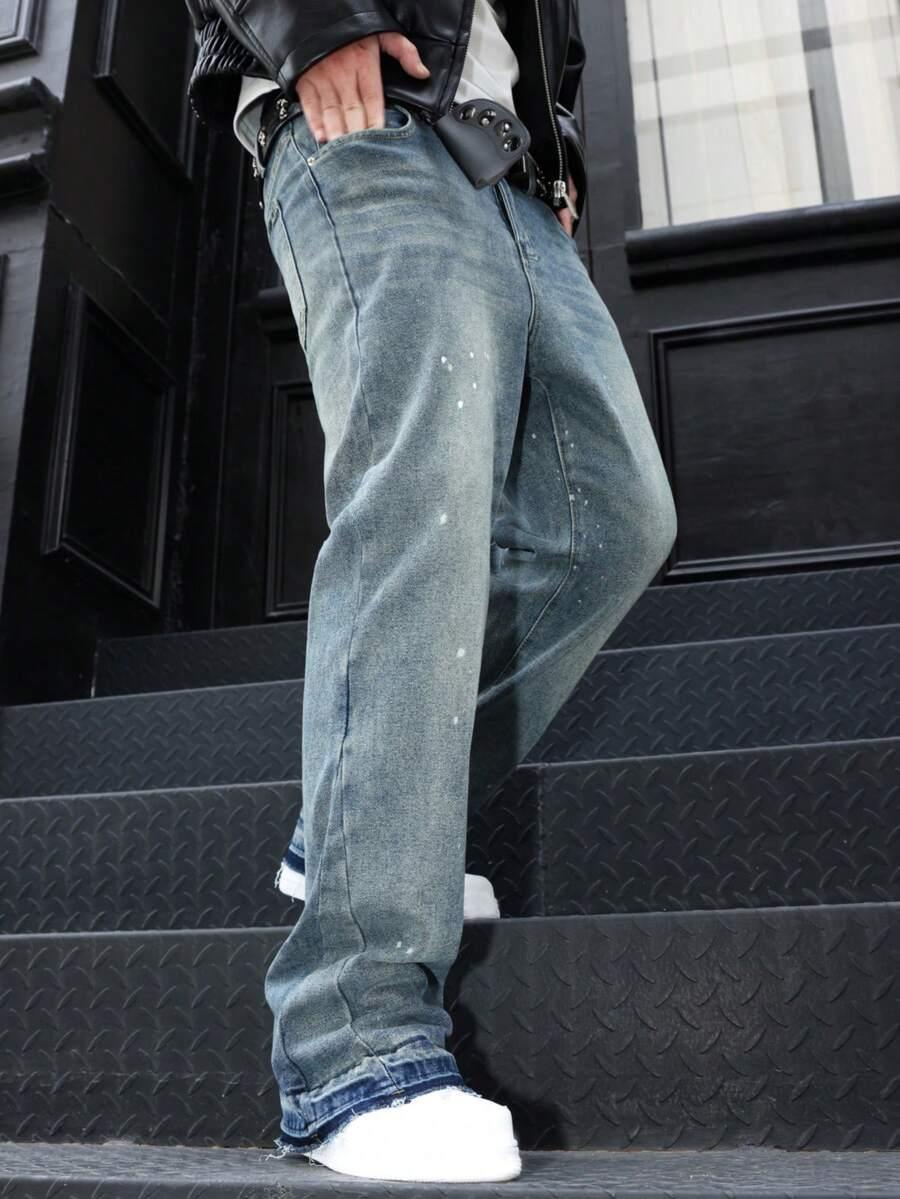NIEBIESKIE SPODNIE JEANS