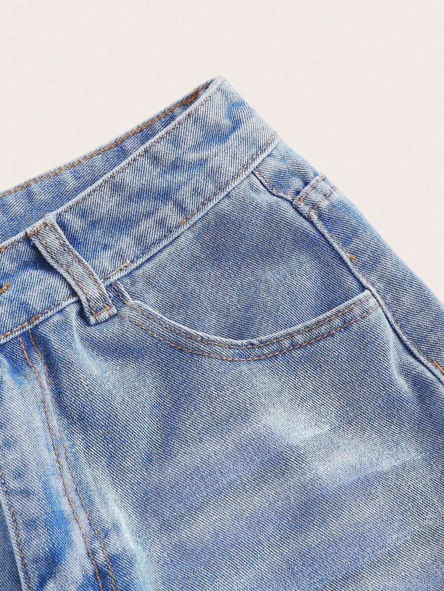 NIEBIESKIE KRÓTKIE SPODENKI JEANS