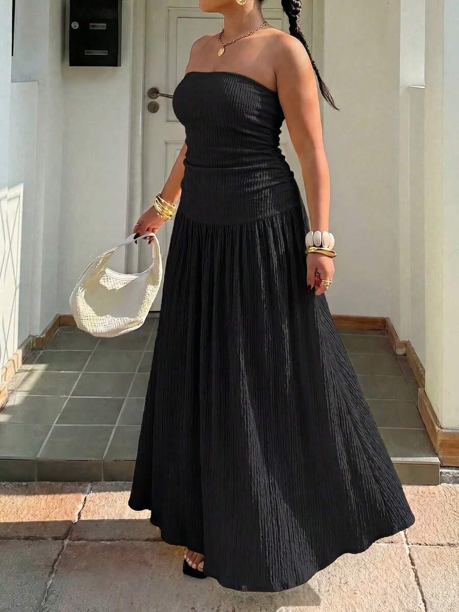 czarna maxi sukienka