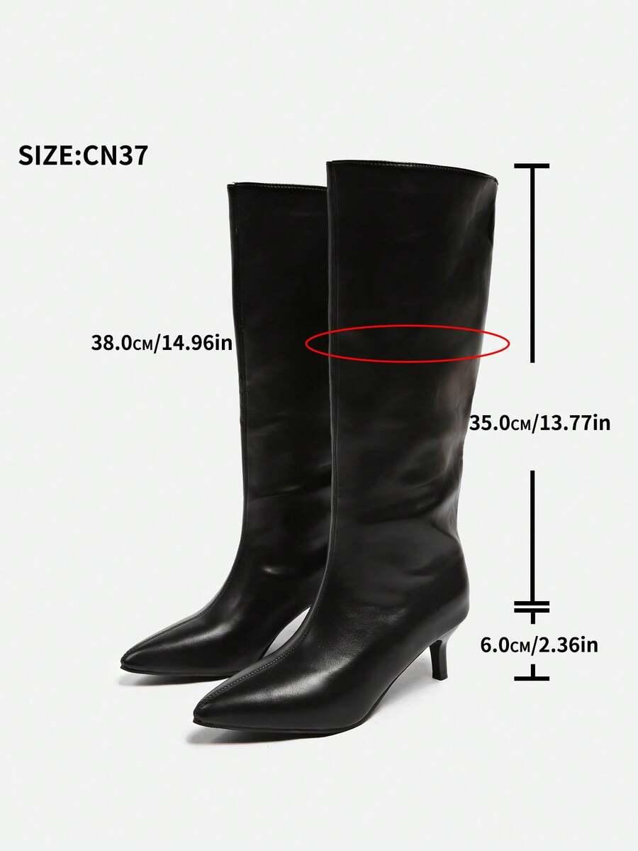 CZARNE KOZAKI IMITACJA SKÓRY