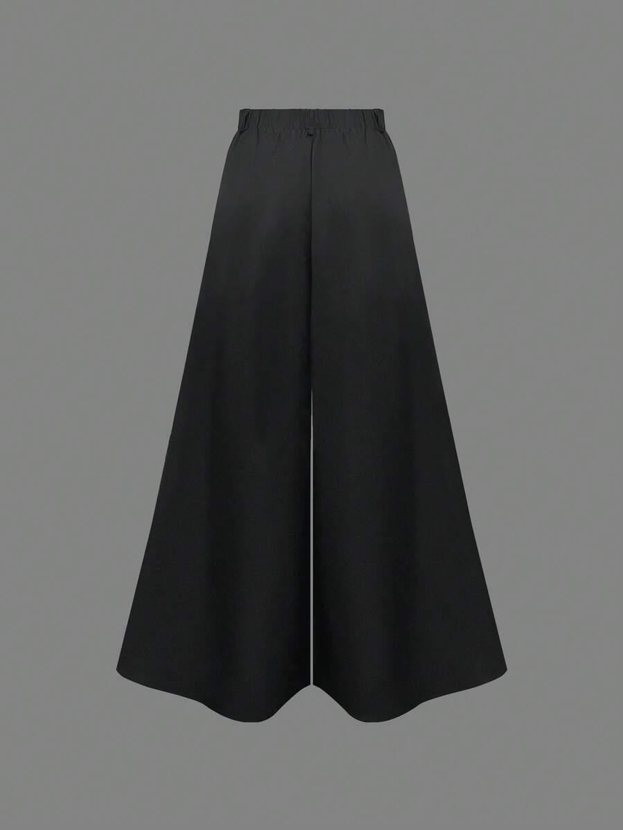 CZARNE ELEGANCKIE SPODNIE