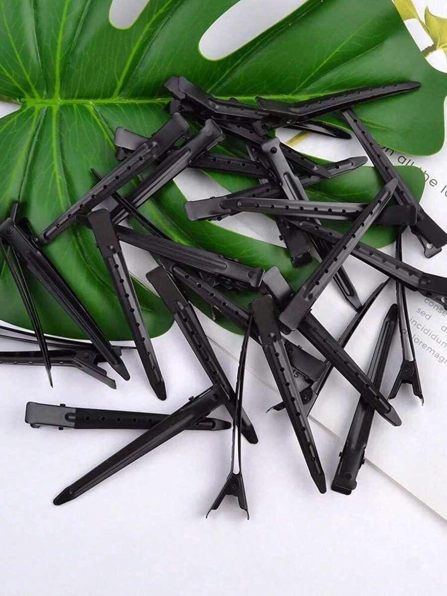 czarne metalowe spinki do włosów 10-pack 