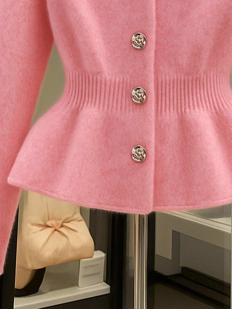 RÓŻOWY SWETER KARDIGAN