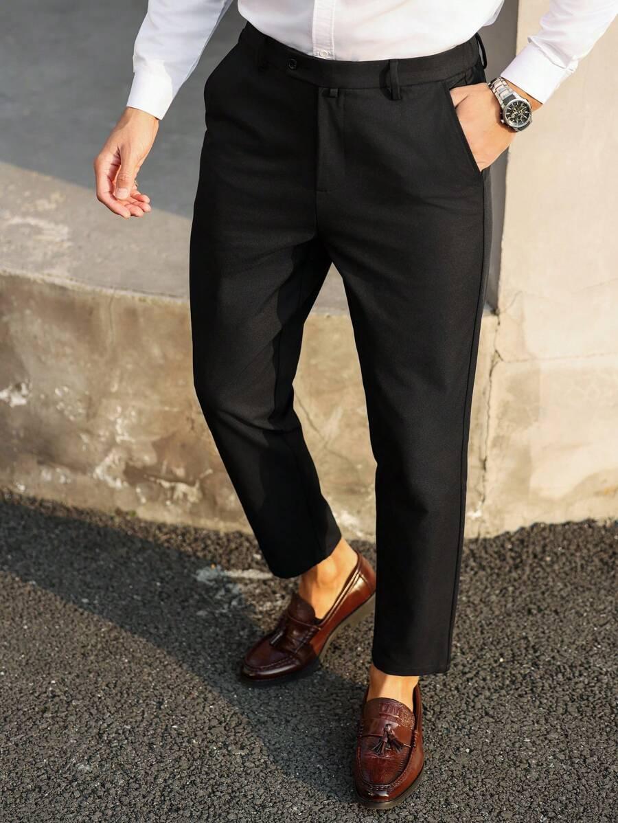 CZARNE ELEGANCKIE SPODNIE