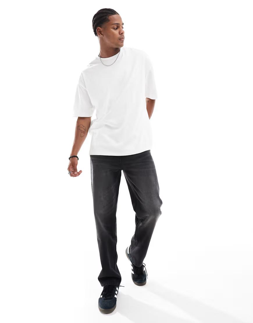 BIAŁY T-SHIRT OVERIZE 