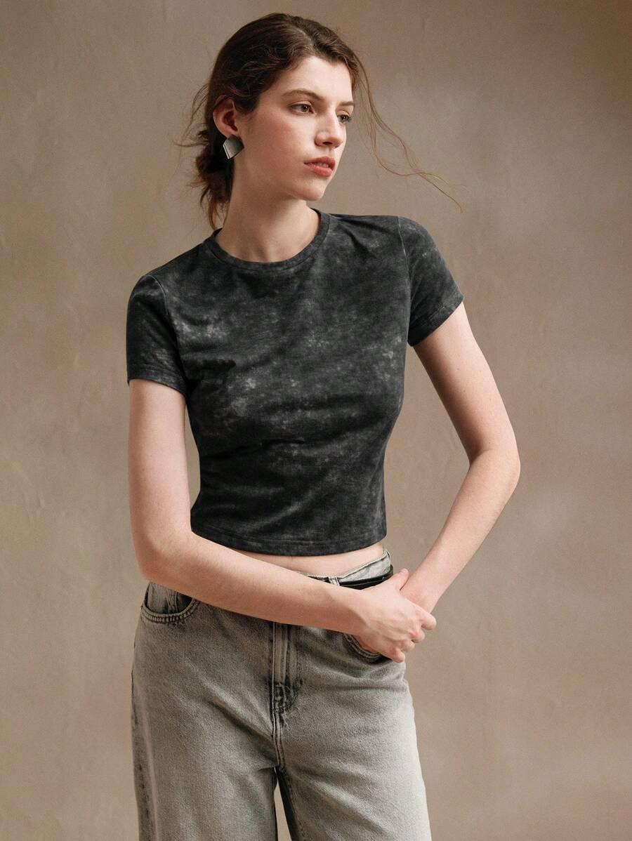 szary t-shirt krótki rękaw