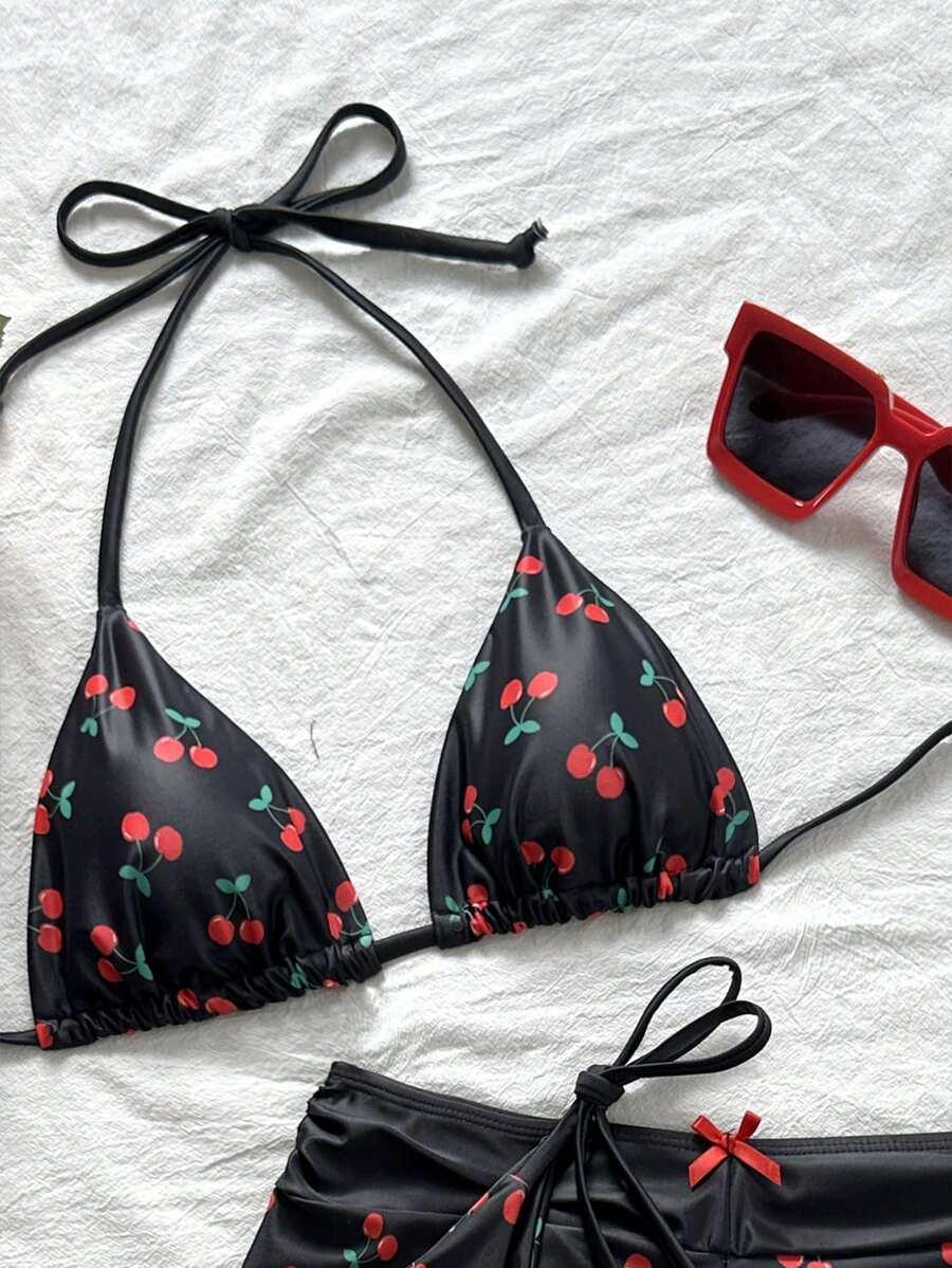 3-CZĘŚCIOWY KOMPLET BIKINI PRINT 