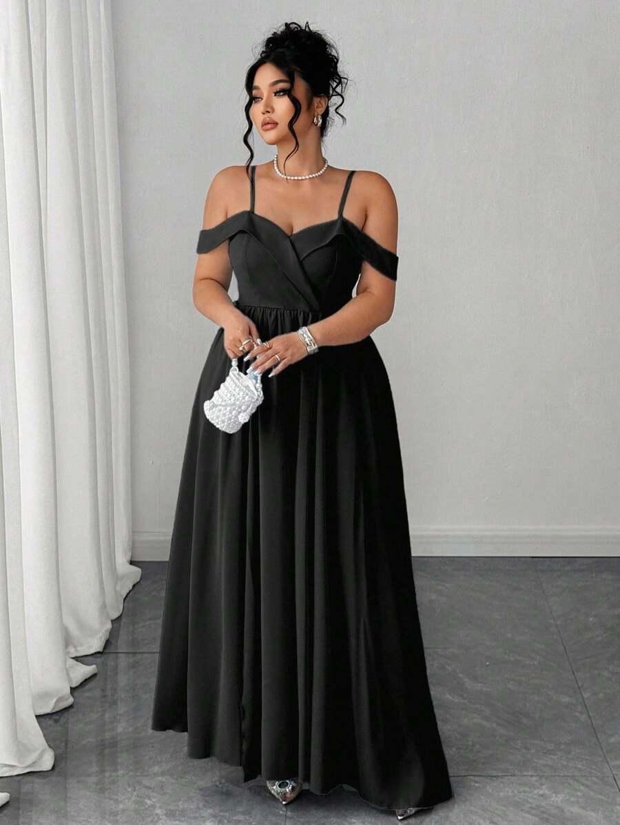 CZARNA MAXI SUKIENKA 