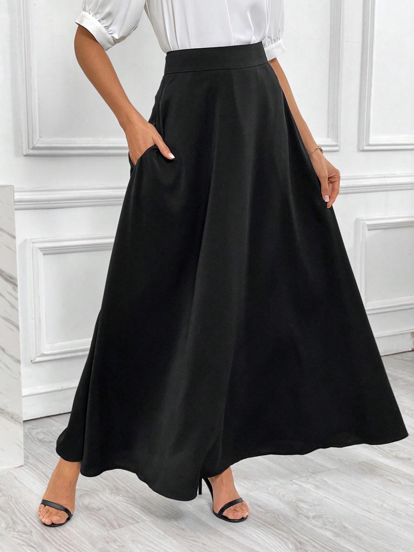 CZARNA SPÓDNICA MAXI