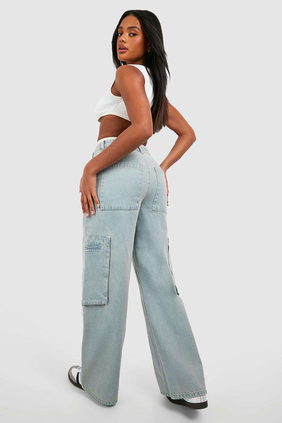 bawełniane spodnie cargo jeans 