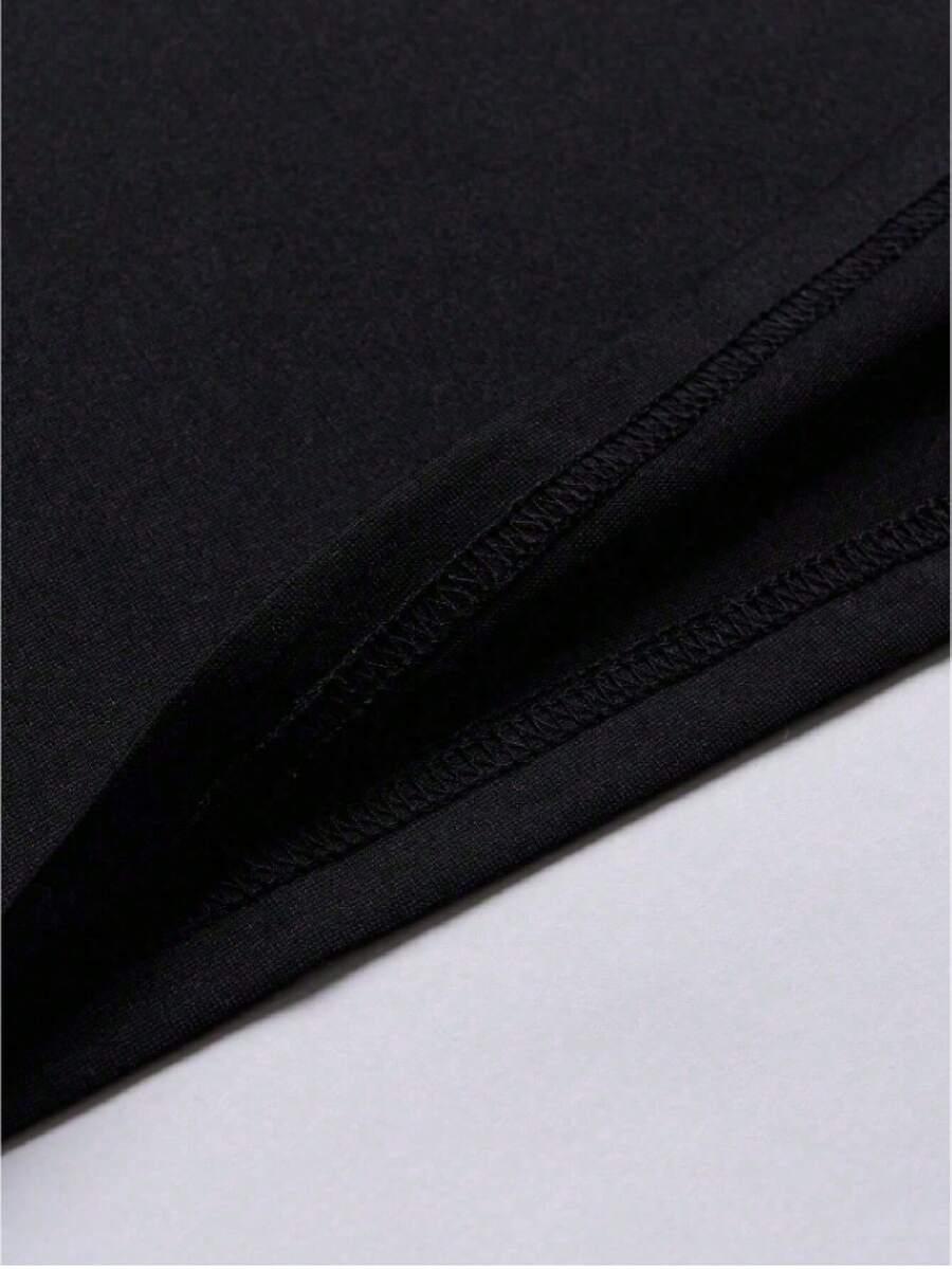 czarny t-shirt napis italia