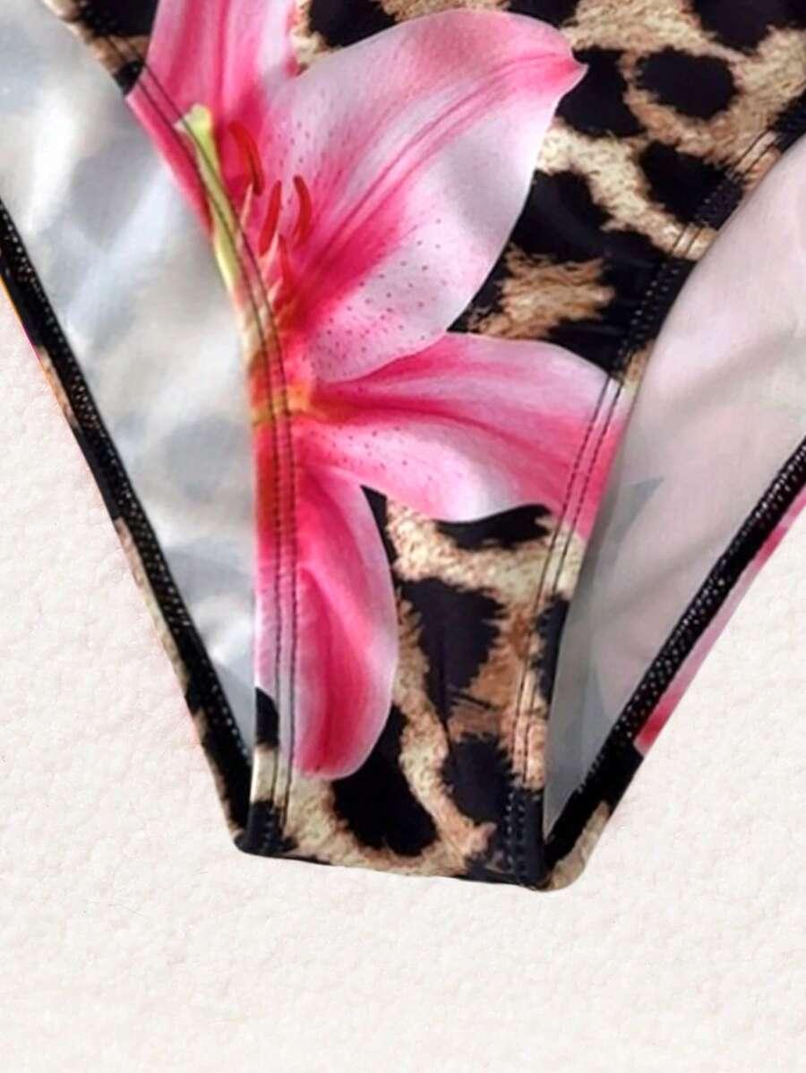 DWUCZĘŚCIOWY STRÓJ KĄPIELOWY ANIMAL PRINT 
