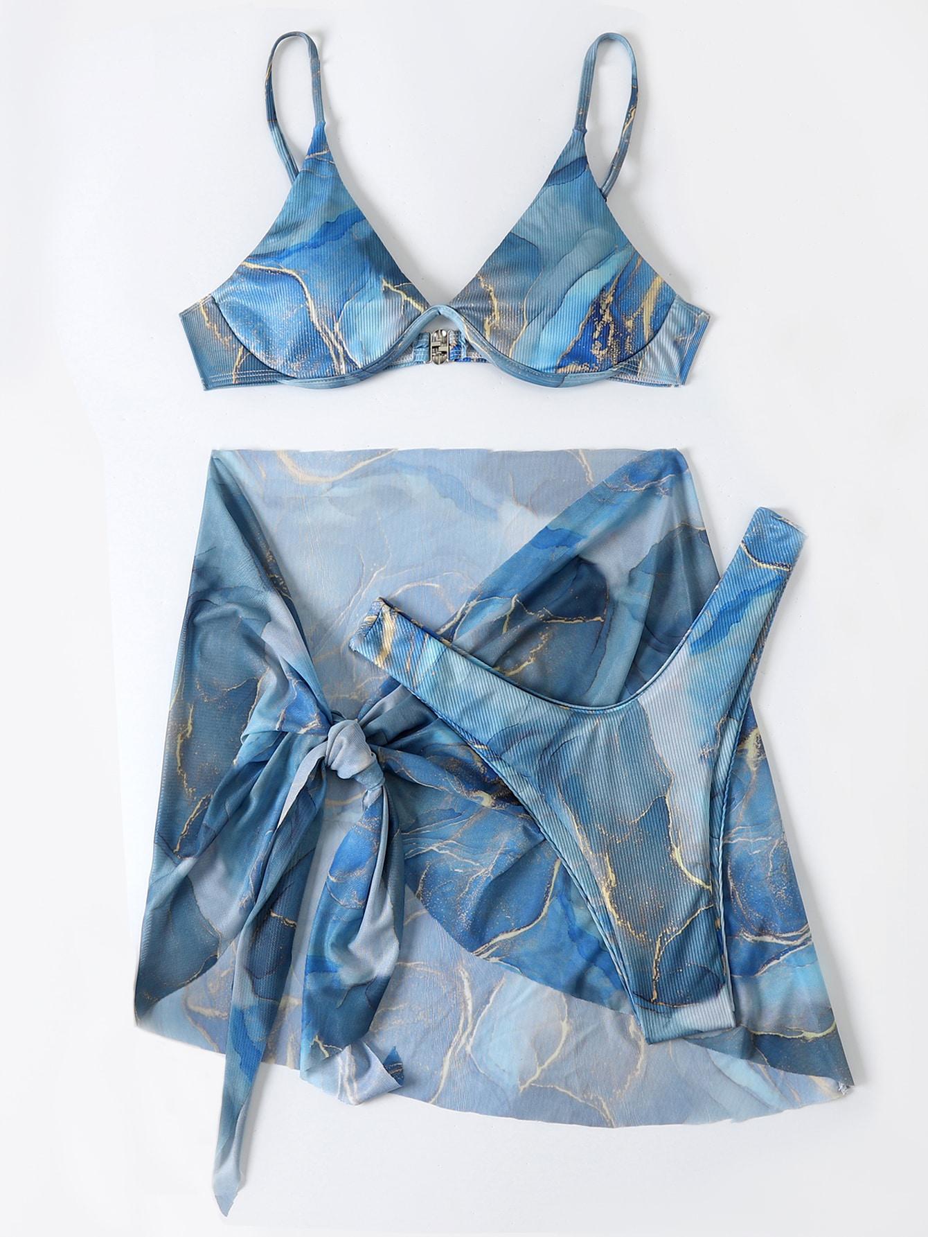 3-CZĘŚCIOWY KOMPLET BIKINI PRINT