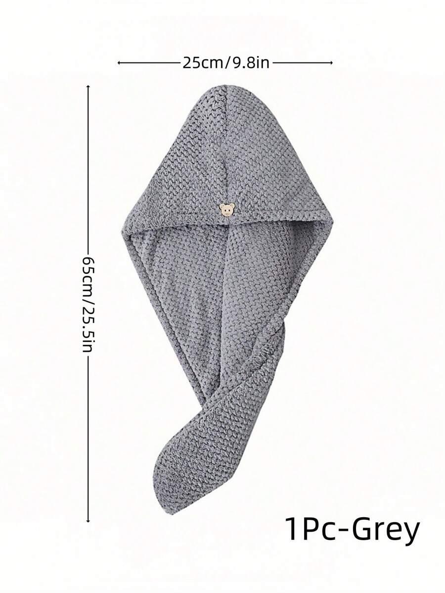 szary ręcznik do włosów turban