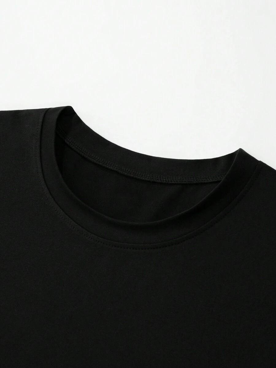 czarny t-shirt nadruk los angeles