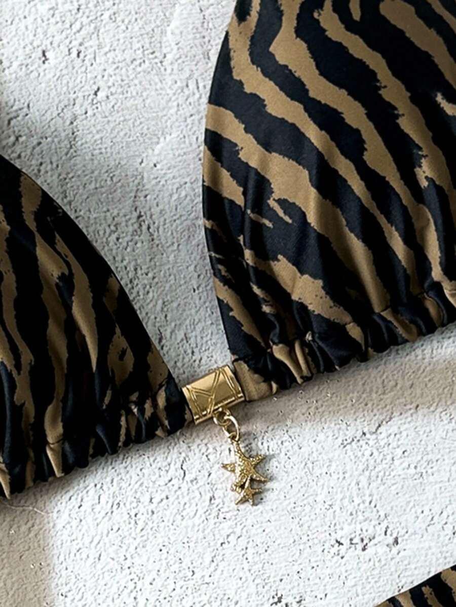 DWUCZĘŚCIOWY STRÓJ KĄPIELOWY animal print