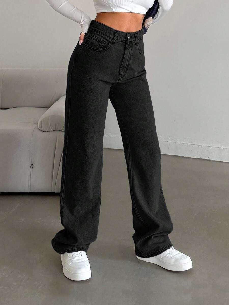 czarne spodnie jeans