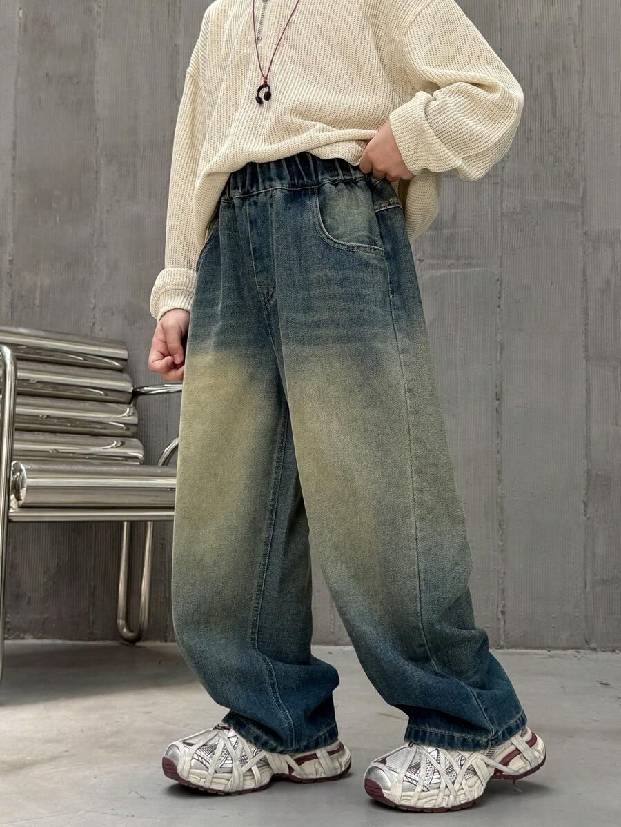 spodnie jeans szeroka nogawka