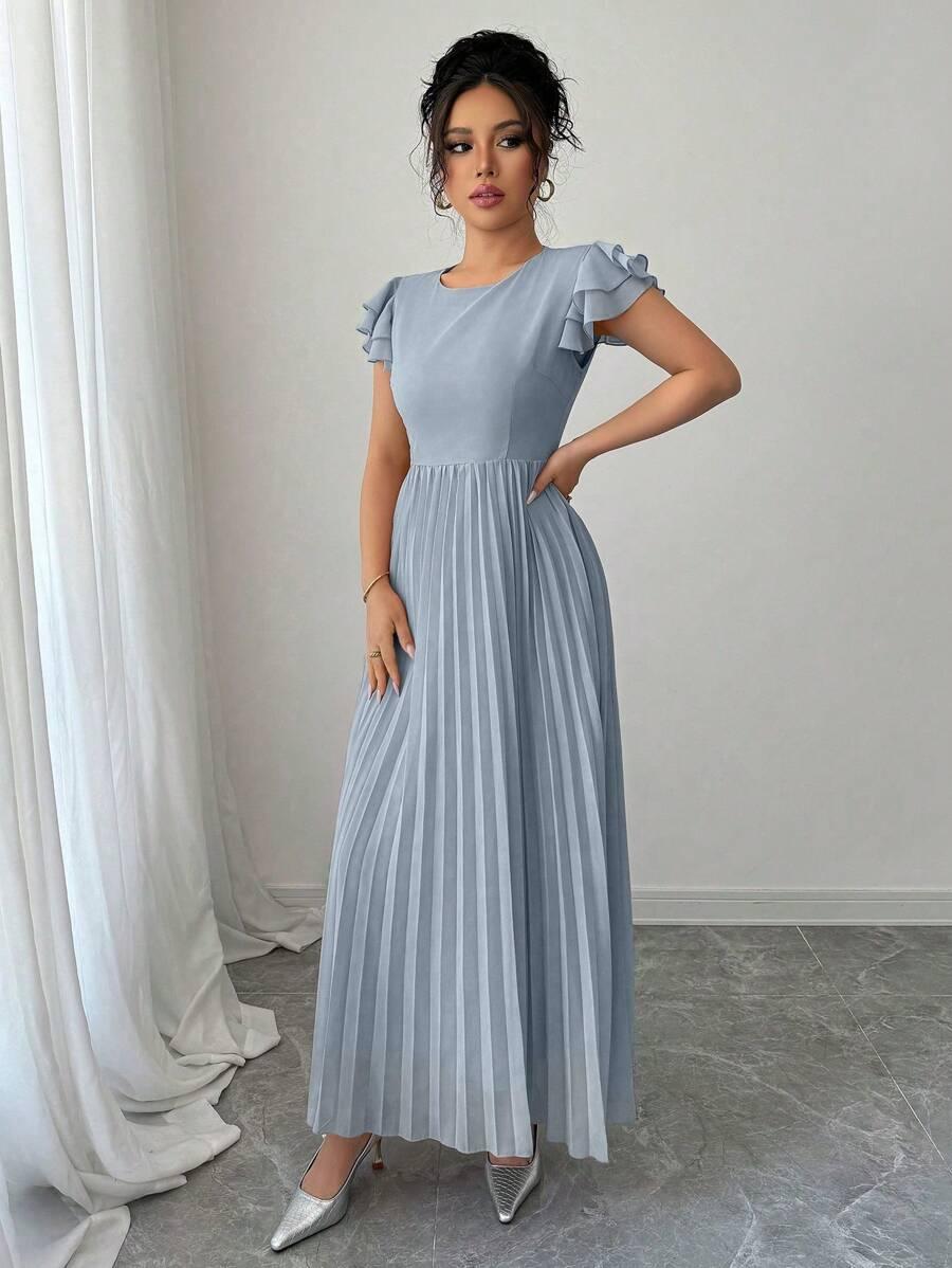 niebieska maxi sukienka