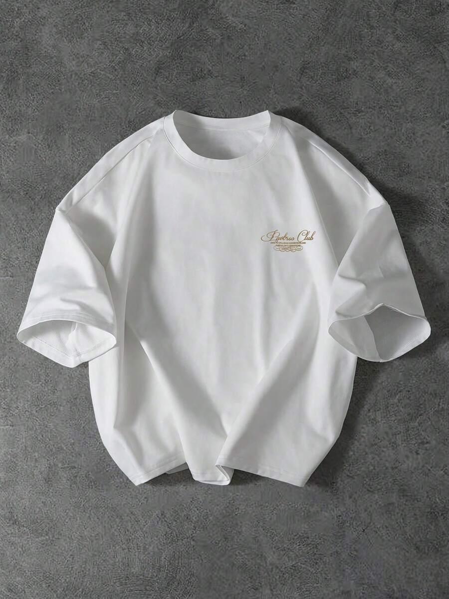 biały t-shirt wzór