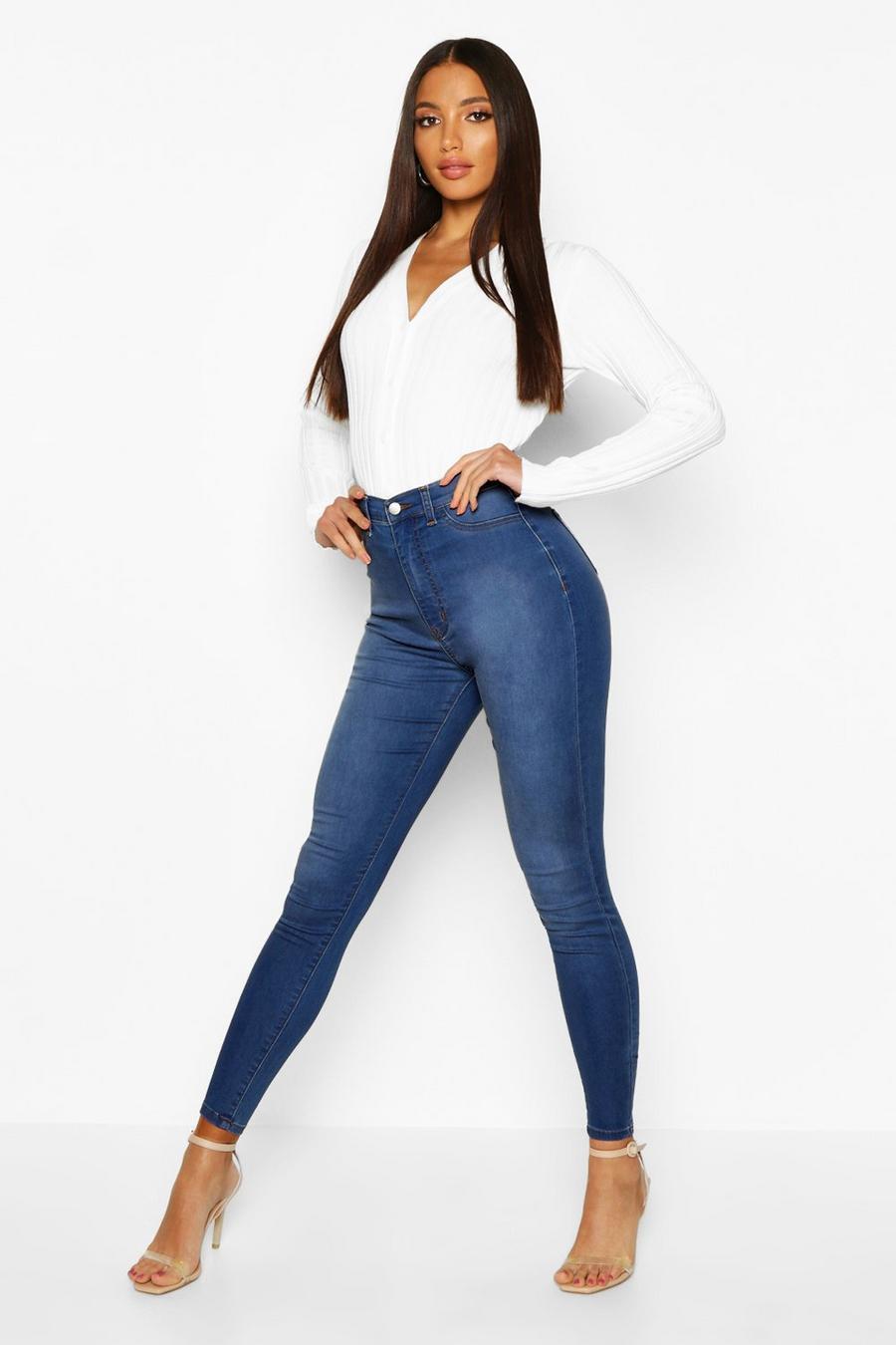 JEANSY DAMSKIE Z WYSOKIM STANEM